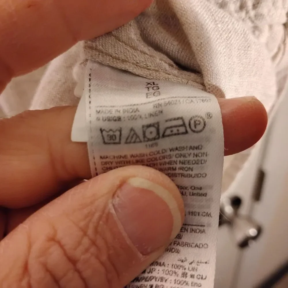 Banana Republic shirt mens XL Xlarge gray 100% linen short sleeve casual standar - Picture 6 of 10